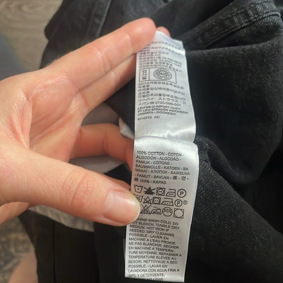 NWT 🖤 LEVI'S RHODE DENIM MINI DRESS BLACK MEDIUM 🖤 - Picture 12 of 15